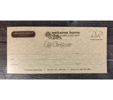 The Oh, So Many Options Gift Certificate