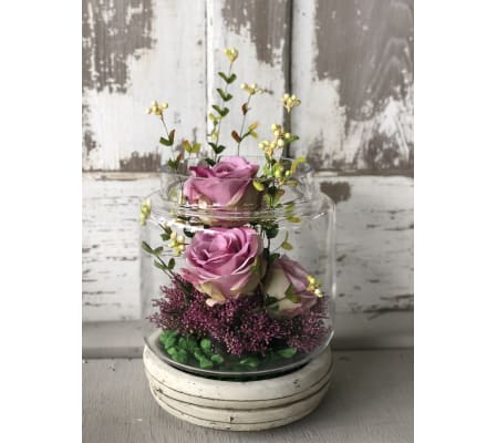 Open Apothecary Jar with Roses