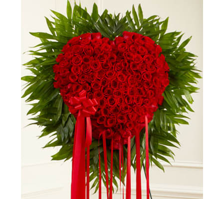 Standing Red Rose Bleeding Heart