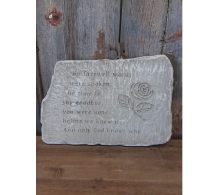 Stone 'No Farewell Words' (large)
