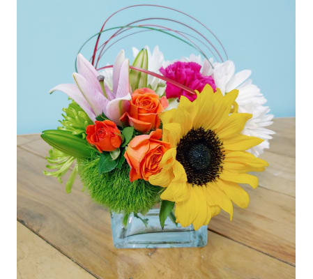 Sunflower fun arrangement