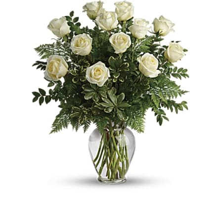 The Joy Of White Dozen Roses