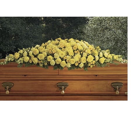 All Yellow Full couch casket spray