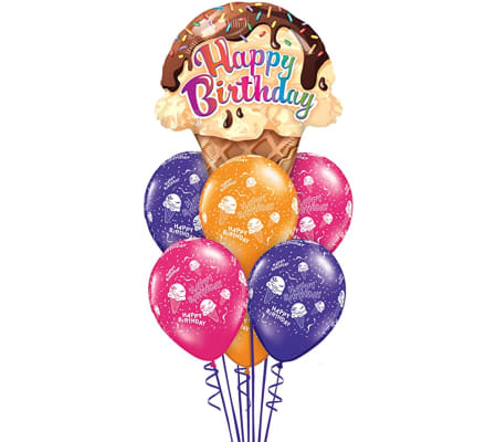 Happy Birthday Ice Cream Cone Bouquet