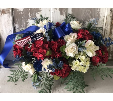 Memorial Day Spray with American Flag