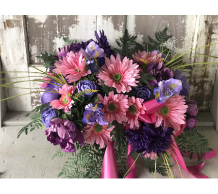 Pink and Purple Flower Spray