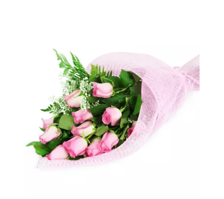 Perfect Wrapped Long-Stemmed Pink Roses 2020