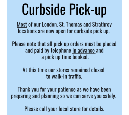 Curbside Pick-up by Appointment