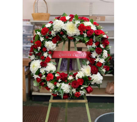Wreath red and white