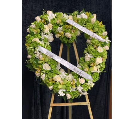 Open Heart 24in Green w/ Touch of white