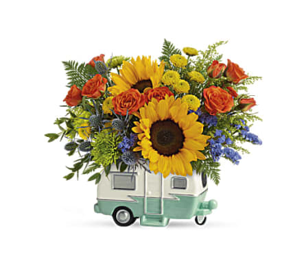 Retro Road Tripper Trailer Bouquet