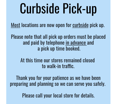 Curbside Pick-up by Appointment