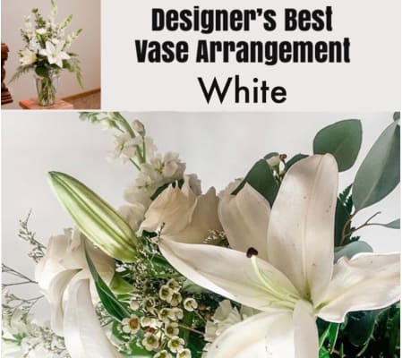White Mix-Large Vase Arrangement