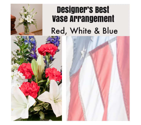 Patriotic Mix-Large Vase Arrangement