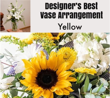 Yellow Mix-Large Vase Arrangment