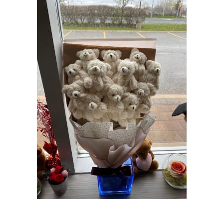 Long Presentation Teddy Bear Bouquet 1