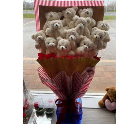 Long Presentation Teddy Bear Bouquet 2