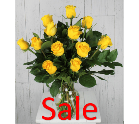 Dozen Yellow Roses Bouquet