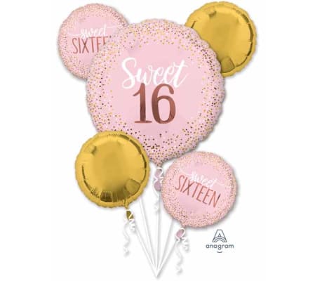 16 Blush Super Fun Foil Balloon Bouquet