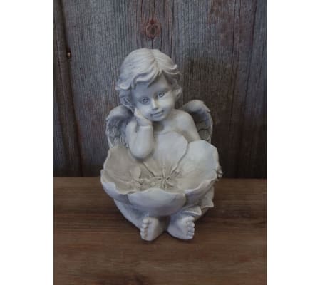 Angel Statue with Lily Pad - Dragonfly