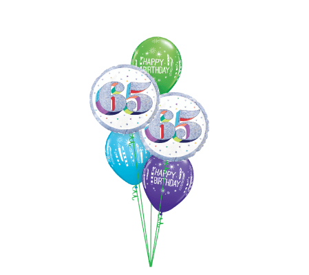 Here's To Sixty Five! Classic Balloon Bouquet