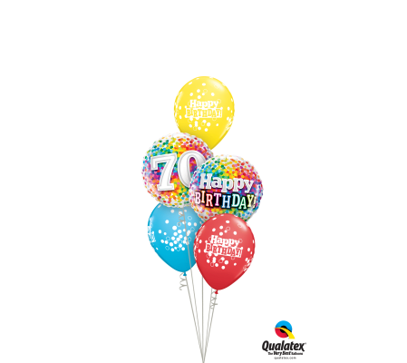 Seventy Is Heavenly Classic Balloon Bouquet