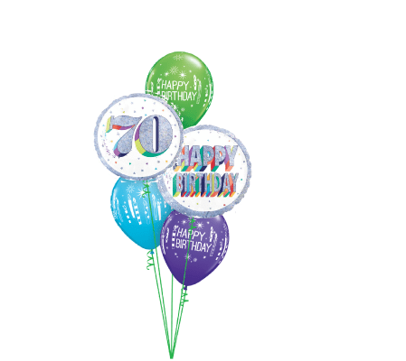 Here's To Seventy Classic Balloon Bouquet