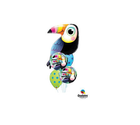 Toucan Birthday Cheerful Balloon Bouquet