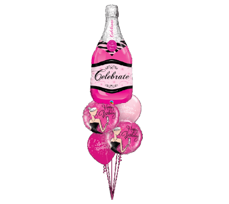 Pink Celebration Cheerful Balloon Bouquet