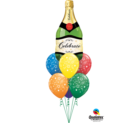 Celebratory Bubble Bottle Awesome Balloon Bouquet