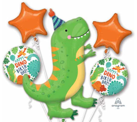 Dinomite Party Birthday Superfun Foil Balloon Bouquet