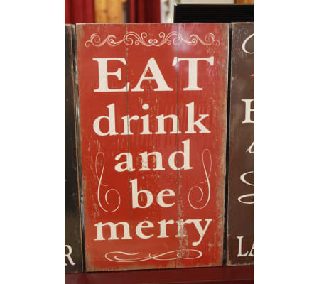 Eat, Drink and be Merry Plaque
