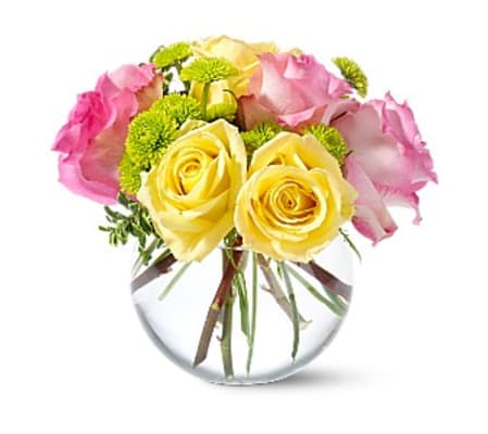 Teleflora's Pink Lemonade Vase Arrangement