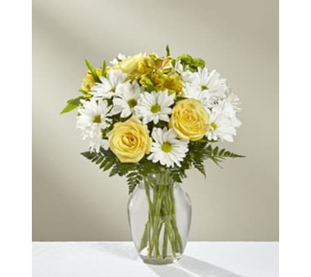 The FTD Sunny Sentiments Bouquet Vase Arrangement
