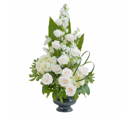 White Elegant Love Urn