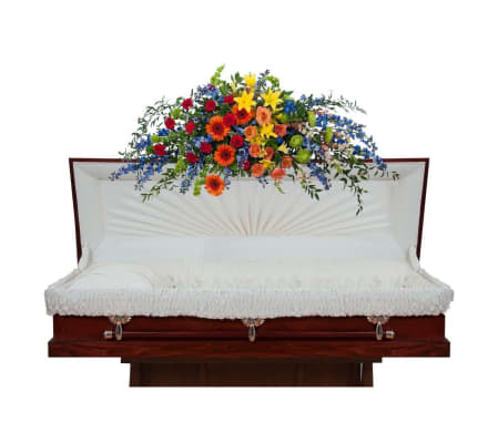 Colorful Treasured Celebration Casket Spray