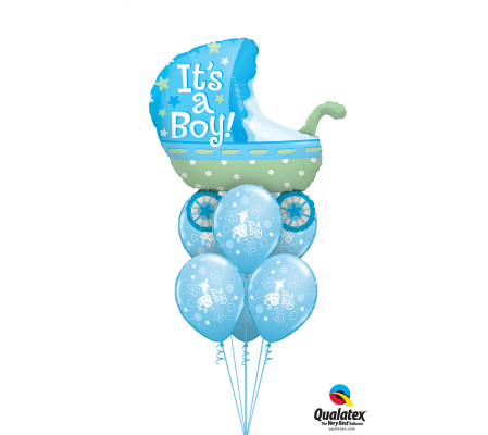 Baby Boy Stroller Awesome Balloon Bouquet