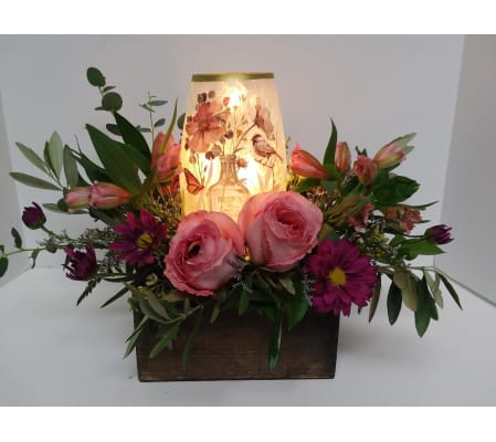 Floral Lamp Arrangement