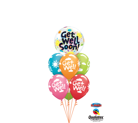 Get Well Soon Bubble Balloon Bouquet