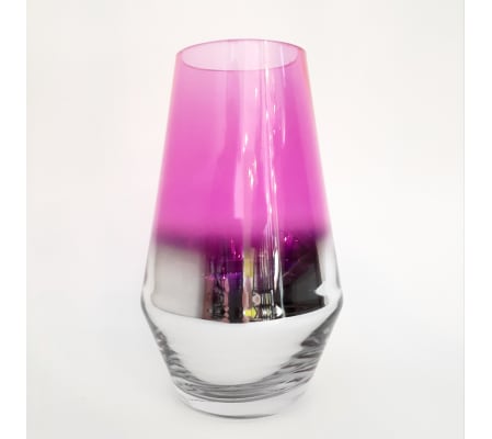 Pink and Silver Ombré Vase