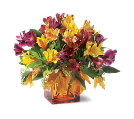 Teleflora's Autumn Alstroemeria Bouquet Vase Arrangement