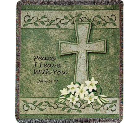John 14:27 Tapestry Throw
