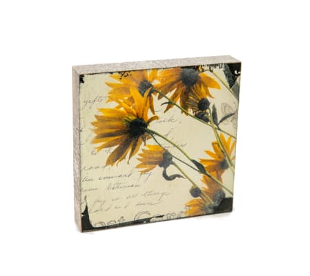Yellow Daisy Block Art I