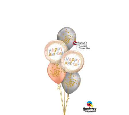 Birthday Metallic Dots Classic Confetti Balloon Bouquet