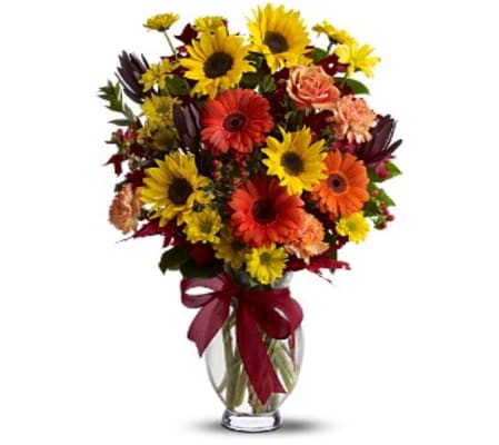 Teleflora's Glorious Autumn Vase Arrangement