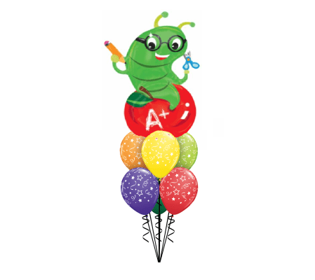 Back To School Bookworm Awesome Balloon Bouquet