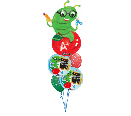 Bookworm Back To School Cheerful Balloon Bouquet