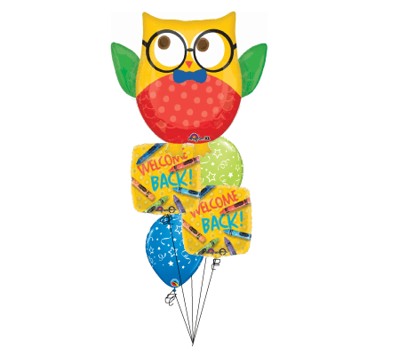 Welcome Back To School Owl Cheerful Balloon Bouquet