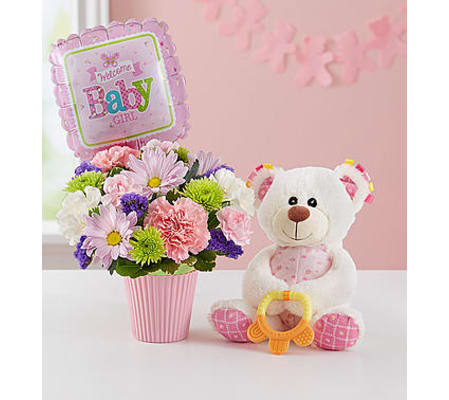 LOTSA LOVE WELCOME BABY GIRL BOUQUET