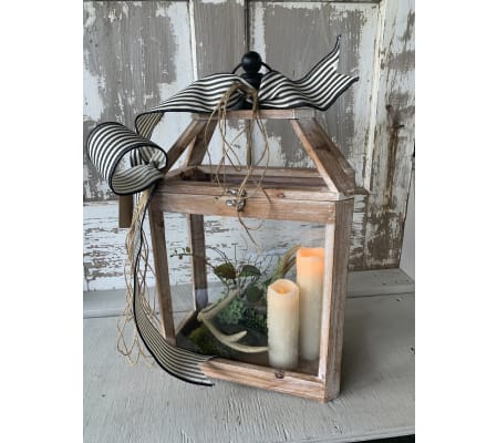 Lantern with Antler and Candles